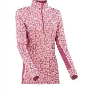 Kari Traa Merino Wool Base Layer Rose Half Zip
